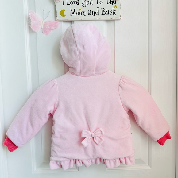 Hallmark Design - Baby Coat Flower Appliqués, Tulle, Back Bow. Size 12-18M - GUC - Picture 2 of 11